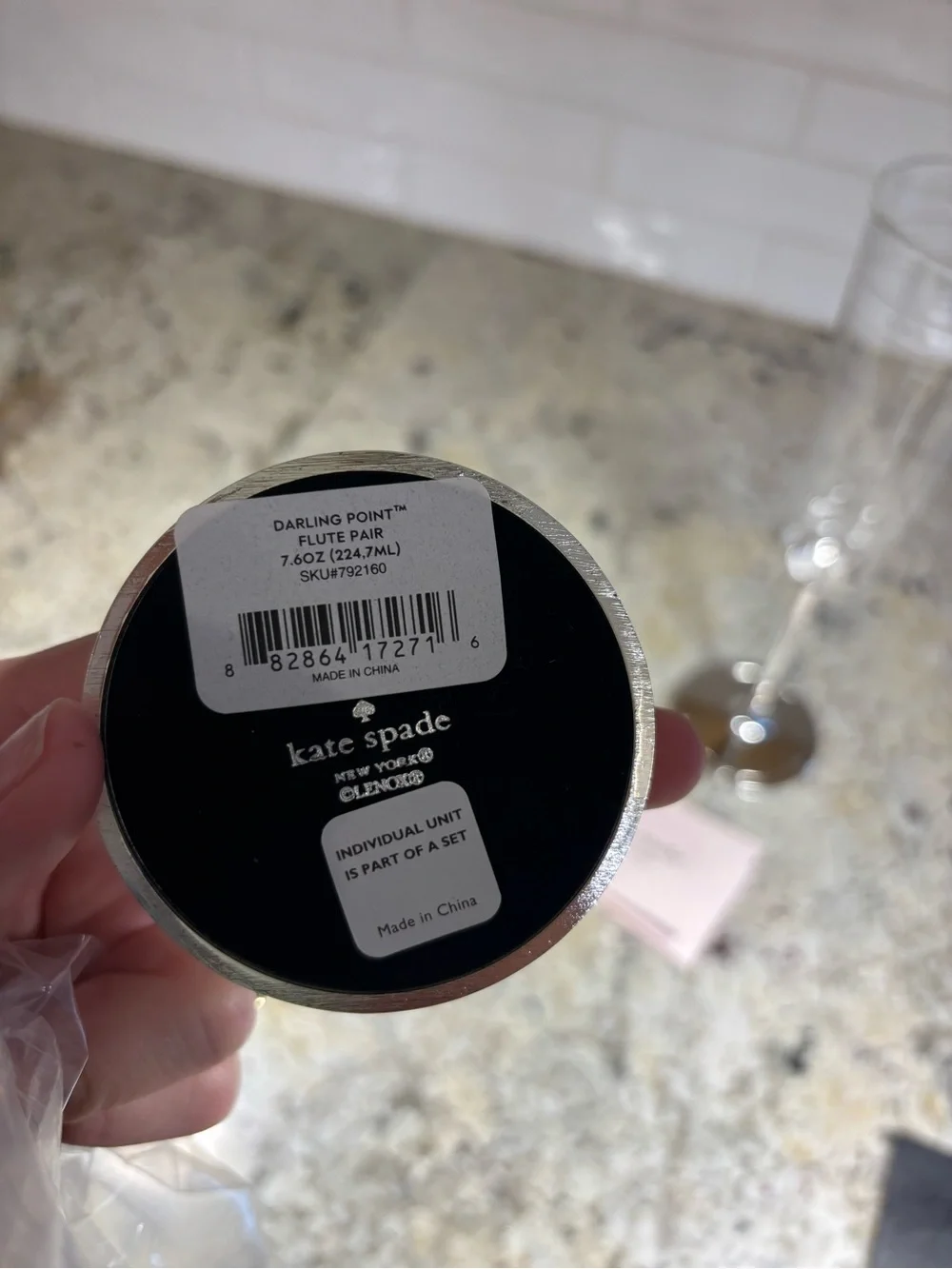 Kate Spade Darling Point Mr. & Mrs. Champagne Flutes